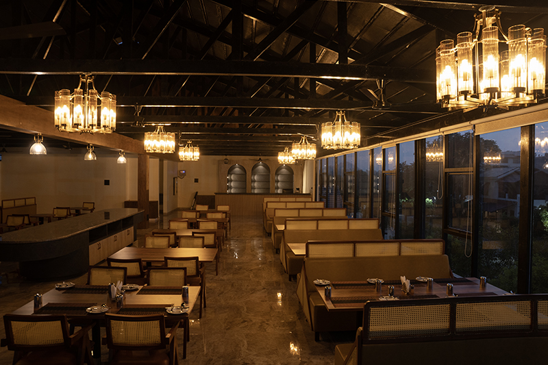 OORJA multicuisine restaurant at Lake Valley Resort serving family meals in Tirupati.
